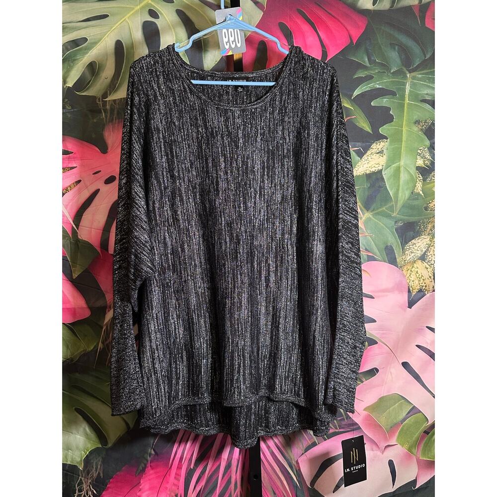 IN Studio 2x shimmery long sleeve NWT